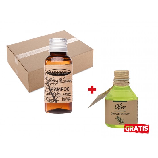 Pachet 1x bax Sampon 30ml - Botanika si GRATUIT 50 buc Sampon premium ingrijire par - Olive AQAS, 45 ml