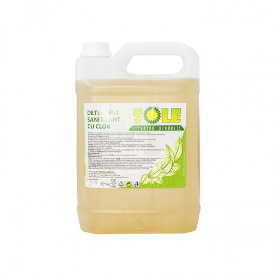 Detergent sanitizant cu clor pentru suprafete, AQAS, 10L