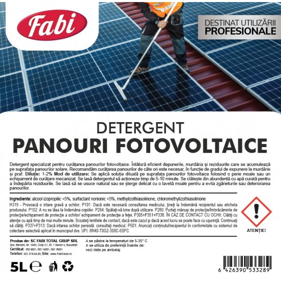 FABI Detergent pentru panouri fotovoltaice 5l